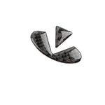 Adesivo decorativo con logo per volante in fibra di carbonio per auto da 2 pezzi per Infiniti Q50 / Q60, Steering Wheel Logo