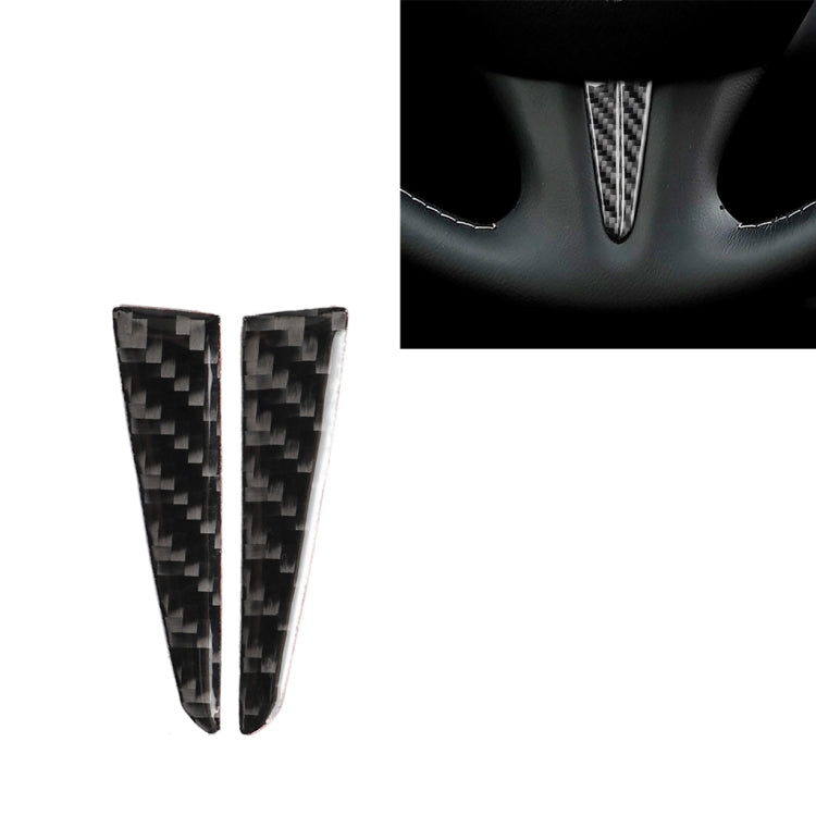 Volante per auto in fibra di carbonio da 2 pezzi sotto l'adesivo decorativo per Infiniti Q50 / Q60, Steering Wheel Below