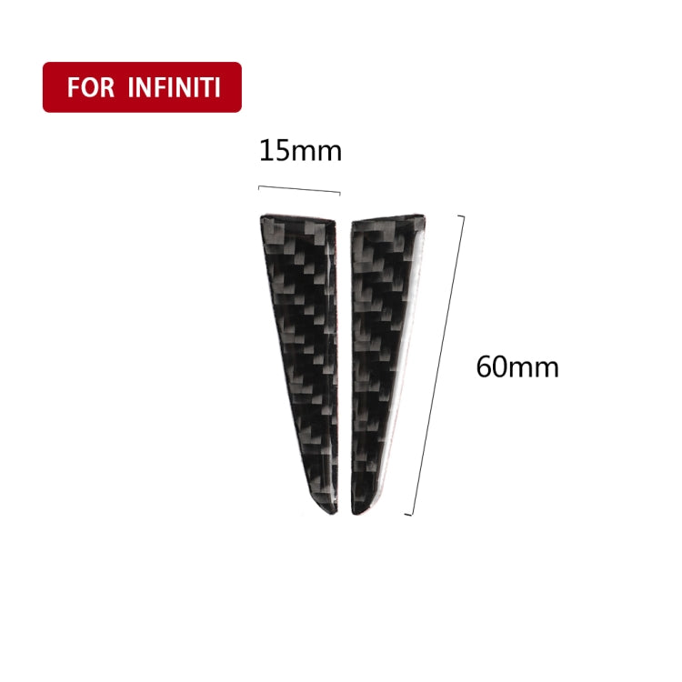 Volante per auto in fibra di carbonio da 2 pezzi sotto l'adesivo decorativo per Infiniti Q50 / Q60, Steering Wheel Below
