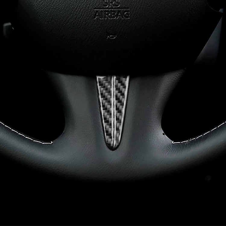 Volante per auto in fibra di carbonio da 2 pezzi sotto l'adesivo decorativo per Infiniti Q50 / Q60, Steering Wheel Below