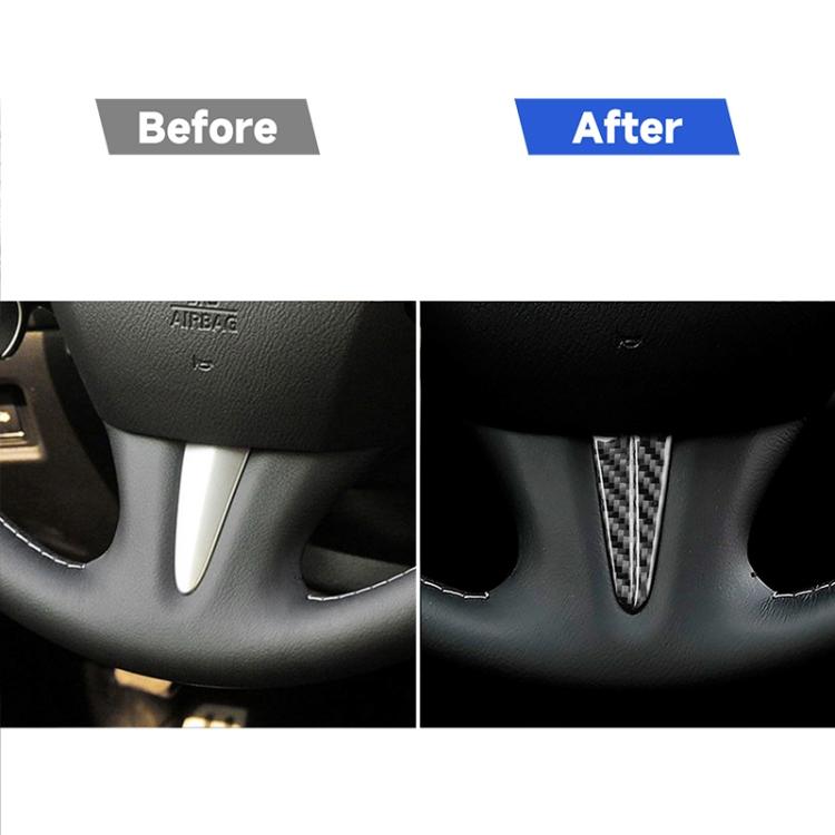 Volante per auto in fibra di carbonio da 2 pezzi sotto l'adesivo decorativo per Infiniti Q50 / Q60, Steering Wheel Below