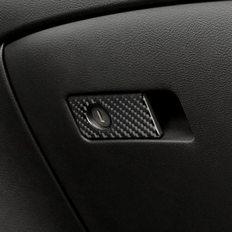 Adesivo decorativo per scatola portaoggetti per sedile passeggero anteriore in fibra di carbonio per auto per Infiniti Q50 / Q60, guida a sinistra, Front Passenger Seat Storage Box
