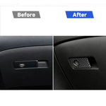 Adesivo decorativo per scatola portaoggetti per sedile passeggero anteriore in fibra di carbonio per auto per Infiniti Q50 / Q60, guida a sinistra, Front Passenger Seat Storage Box