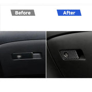 Adesivo decorativo per scatola portaoggetti per sedile passeggero anteriore in fibra di carbonio per auto per Infiniti Q50 / Q60, guida a sinistra, Front Passenger Seat Storage Box