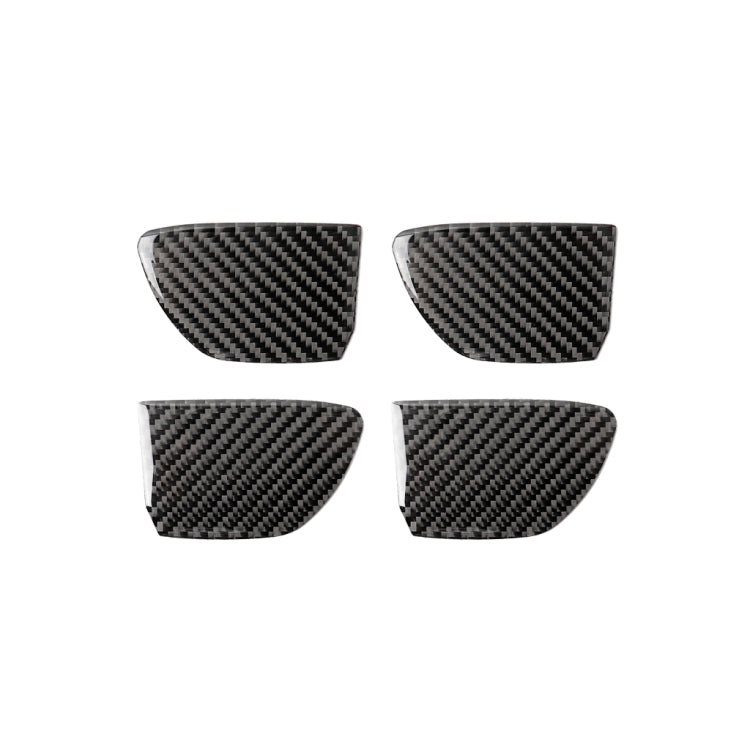 Adesivo decorativo per pannello da polso con maniglia interna per porta in fibra di carbonio da 4 pezzi per Infiniti Q50 / Q60, Door Inner Handle Wrist