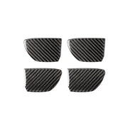 Adesivo decorativo per pannello da polso con maniglia interna per porta in fibra di carbonio da 4 pezzi per Infiniti Q50 / Q60, Door Inner Handle Wrist