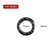 Adesivo decorativo per avvio con un solo pulsante in fibra di carbonio per auto per Infiniti Q50 / Q60, One-button Start