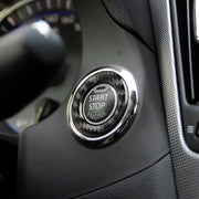 Adesivo decorativo per avvio con un solo pulsante in fibra di carbonio per auto per Infiniti Q50 / Q60, One-button Start