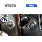 Adesivo decorativo per avvio con un solo pulsante in fibra di carbonio per auto per Infiniti Q50 / Q60, One-button Start