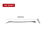 Adesivo decorativo per cruscotto lato destro in fibra di carbonio per auto per Infiniti Q50 / Q60, guida a sinistra, Right Side of the Dashboard