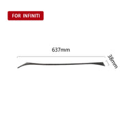 Adesivo decorativo per cruscotto lato destro in fibra di carbonio per auto per Infiniti Q50 / Q60, guida a sinistra, Right Side of the Dashboard