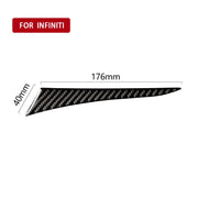 Adesivo decorativo per cruscotto lato sinistro in fibra di carbonio per auto per Infiniti Q50 / Q60, guida a sinistra, Left Side of the Dashboard