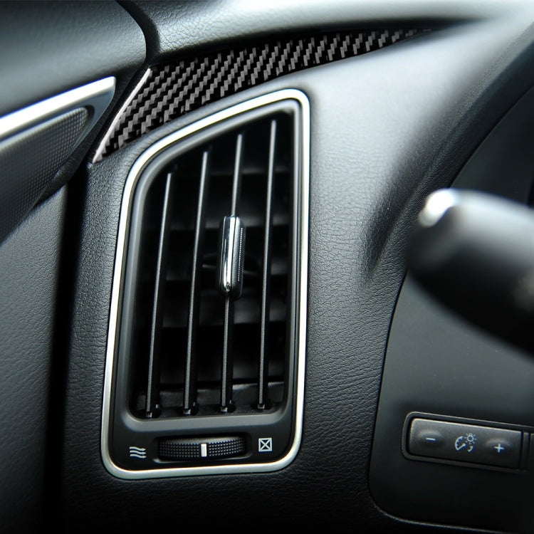 Adesivo decorativo per cruscotto lato sinistro in fibra di carbonio per auto per Infiniti Q50 / Q60, guida a sinistra, Left Side of the Dashboard