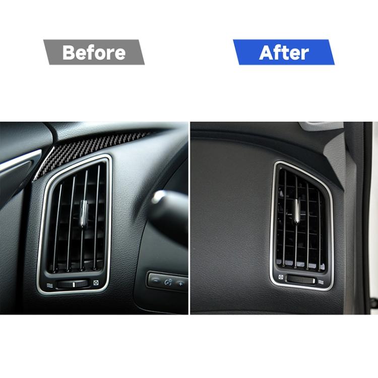 Adesivo decorativo per cruscotto lato sinistro in fibra di carbonio per auto per Infiniti Q50 / Q60, guida a sinistra, Left Side of the Dashboard