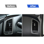 Adesivo decorativo per cruscotto lato sinistro in fibra di carbonio per auto per Infiniti Q50 / Q60, guida a sinistra, Left Side of the Dashboard