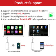 Navigazione per auto per Android / Apple Carplay Modulo Bluetooth wireless Adattatore Carplay USB per smartphone automatico, CPC200-Autokit, CPC200-Autokit(White)