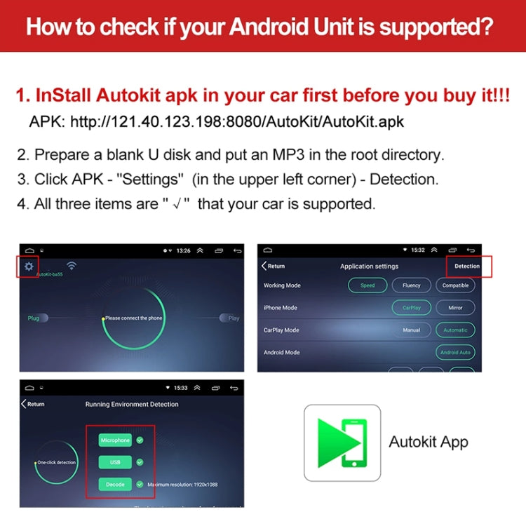 Adattatore Carplay Bluetooth wireless USB per smartphone