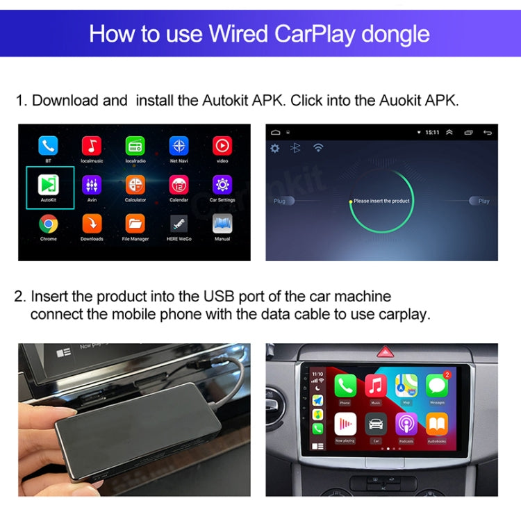 Adattatore Carplay Bluetooth wireless USB per smartphone