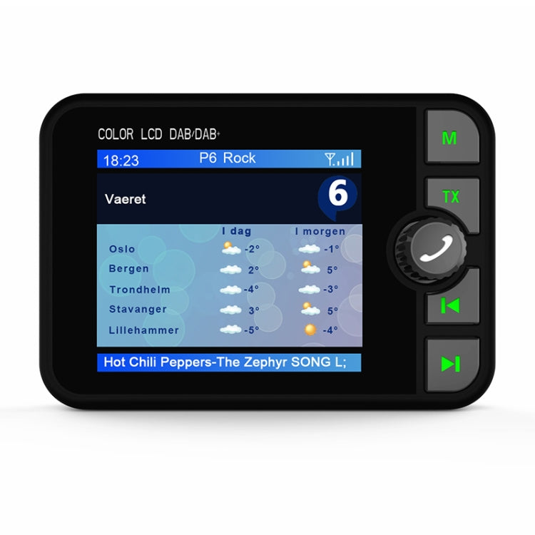 DAB-C6 Ricevitore radio digitale DAB per auto Lettore MP3 Bluetooth Trasmettitore FM, DAB-C6