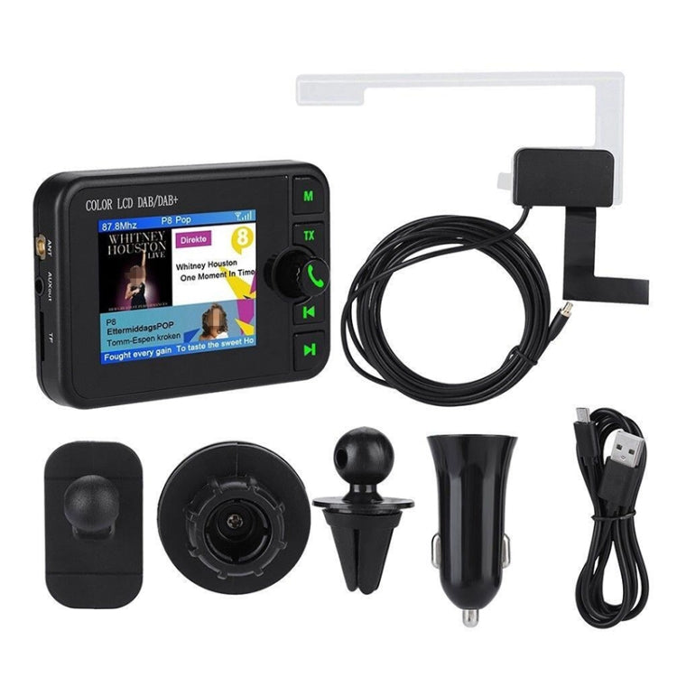 DAB-C6 Ricevitore radio digitale DAB per auto Lettore MP3 Bluetooth Trasmettitore FM, DAB-C6