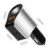 Adattatore per caricabatterie tre USB multifunzionale per auto Caricabatterie rapido 3 in 1, HY101
