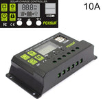Regolatore di carica solare FOXSUR 10A Regolatore di identificazione automatica 12V / 24V, 10A