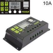 Regolatore di carica solare FOXSUR 10A Regolatore di identificazione automatica 12V / 24V, 10A