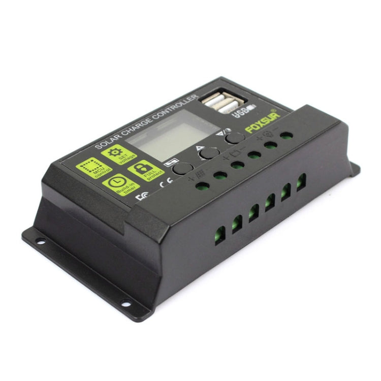 Regolatore di carica solare FOXSUR 30A Regolatore di identificazione automatica 12V / 24V, 30A