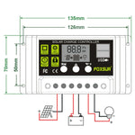 Regolatore di carica solare FOXSUR 30A Regolatore di identificazione automatica 12V / 24V, 30A
