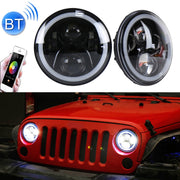 2 pezzi 7 pollici DC12V 6000K-6500K 50W faro LED per auto Cree perline lampada per Jeep Wrangler / Harley, supporto APP + controllo Bluetooth, DC12V 6000K-6500K 50W