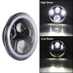 2 pezzi 7 pollici DC12V 6000K-6500K 50W faro LED per auto Cree perline lampada per Jeep Wrangler / Harley, supporto APP + controllo Bluetooth, DC12V 6000K-6500K