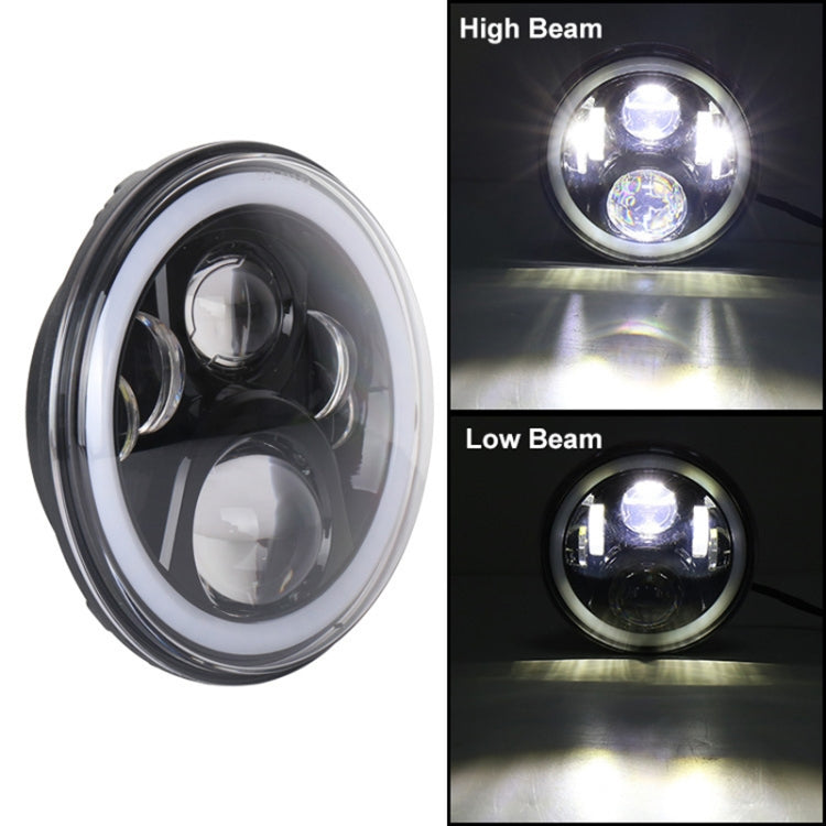 2 pezzi 7 pollici DC12V 6000K-6500K 50W faro LED per auto Cree perline lampada per Jeep Wrangler / Harley, supporto APP + controllo Bluetooth, DC12V 6000K-6500K