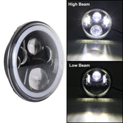 2 pezzi 7 pollici DC12V 6000K-6500K 50W faro LED per auto Cree perline lampada per Jeep Wrangler / Harley, supporto APP + controllo Bluetooth, DC12V 6000K-6500K