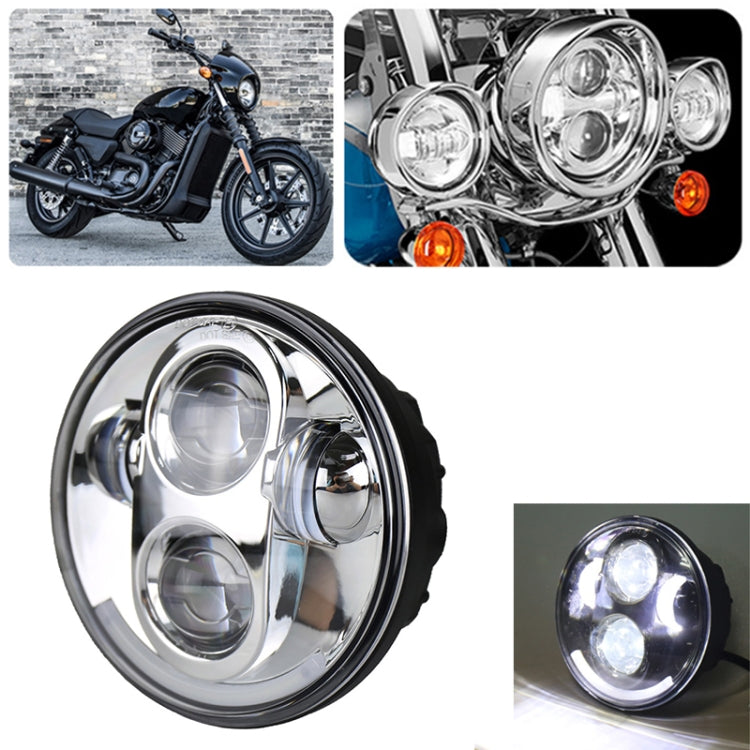 Faro LED per auto da 5,75 pollici DC12V 6000K-6500K 40W per Harley, 5.75 inch (Silver), DC12V 40W