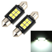 2 PZ 36mm DC12V / 2.5W / 6000K / 170LM 6LED SMD-3030 Lampada da lettura per auto Luce di cortesia, 36mm