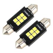2 PZ 39mm DC12V / 2.5W / 6000K / 170LM 6LED SMD-3030 Lampada da lettura per auto Luce di cortesia, 39mm