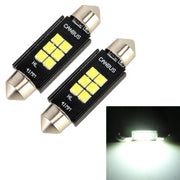 2 PZ 41mm DC12V / 2.5W / 6000K / 170LM 6LED SMD-3030 Lampada da lettura per auto Dome Light, 41mm