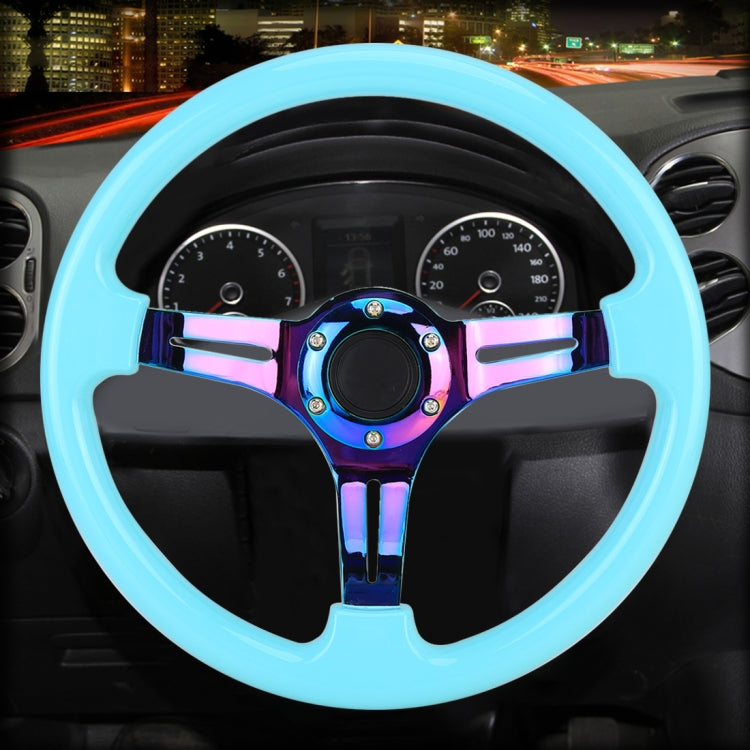 Volante sportivo con pulsante clacson per auto 34,6 cm