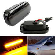 2 indicatori di direzione laterali per acqua corrente a LED per auto D12V / 5W per Volkswagen, For Volkswagen(Black), For Volkswagen(Transparent)