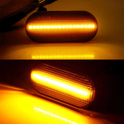 2 indicatori di direzione laterali per acqua corrente a LED per auto D12V / 5W per Volkswagen, For Volkswagen(Black), For Volkswagen(Transparent)