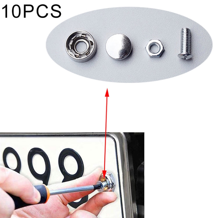 10 set viti antifurto bulloni targa auto viti telaio, 10 Sets