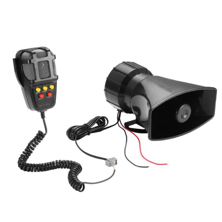 HW-1006B 12V 100W 125dB Allarme elettrico per auto a 5 toni Sirena con altoparlante 5 toni sonori Super forte con microfono, HW-1006B
