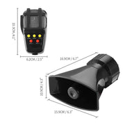 HW-1006B 12V 100W 125dB Allarme elettrico per auto a 5 toni Sirena con altoparlante 5 toni sonori Super forte con microfono, HW-1006B