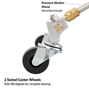 Telaio per carrozzeria auto Lavatrice ad alta pressione Lavatrice ad acqua inferiore per auto Set di 4 detergenti per ugelli, Lunghezza asta di prolunga: 34 cm, with Extension Rod