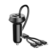 Adattatore per presa di corrente per caricabatterie USB a doppia porta per caricabatterie rapido universale 3 in 1, lunghezza cavo: 55 cm, X3