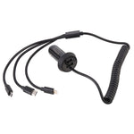Adattatore per presa di corrente per caricabatterie USB a doppia porta per caricabatterie rapido universale 3 in 1, lunghezza cavo: 55 cm, X3