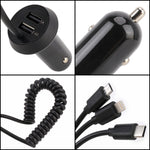 Adattatore per presa di corrente per caricabatterie USB a doppia porta per caricabatterie rapido universale 3 in 1, lunghezza cavo: 55 cm, X3