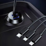 Adattatore per presa di corrente per caricabatterie USB a doppia porta per caricabatterie rapido universale 3 in 1, lunghezza cavo: 55 cm, X3