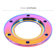 Copertura a pressione per pulsante clacson volante colorato per auto, Car Steering Wheel Horn Button Cover