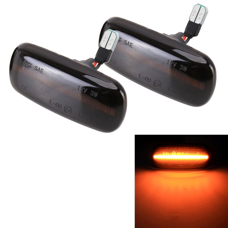 2 pezzi DC12V / 3W LED per auto lampeggiante dinamico luci laterali acqua corrente indicatore di direzione per Audi, luce gialla, For Audi